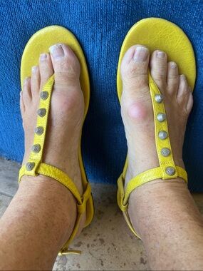 Balenciaga Paris Studded T-Strap Sandals.  Size 41.5.